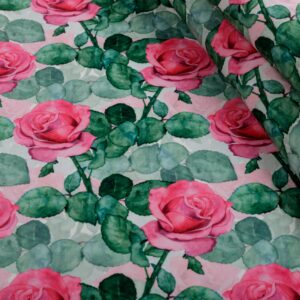 Róże- welur tapicerski