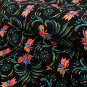 Kwiatowy wzór- welur tapicerski