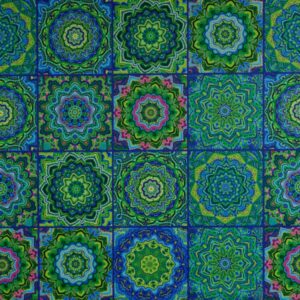 Mandale niebieskie paski- welur tapicerski