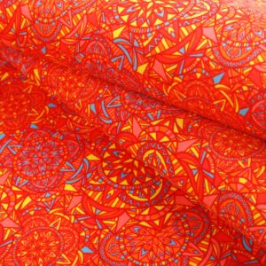 Mandale pomarańczowe- welur tapicerski