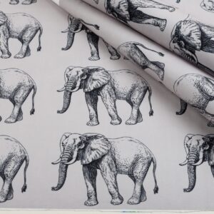 Słonie- welur tapicerski