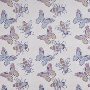 Motyle i robaczki- welur tapicerski