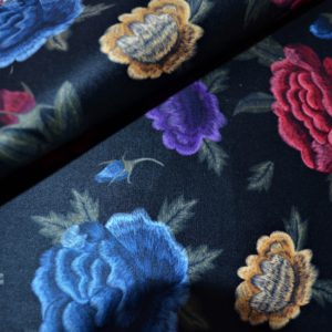 Kwiaty– welur tapicerski