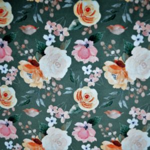 Kwiaty– welur tapicerski