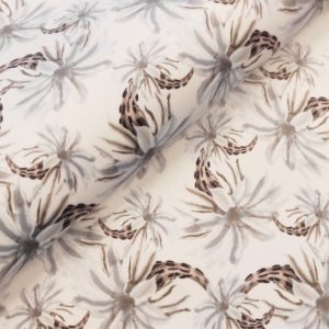 Delikatne kwiaty- welur tapicerski