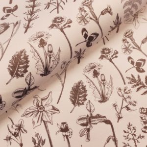 Kwiaty polne- welur tapicerski