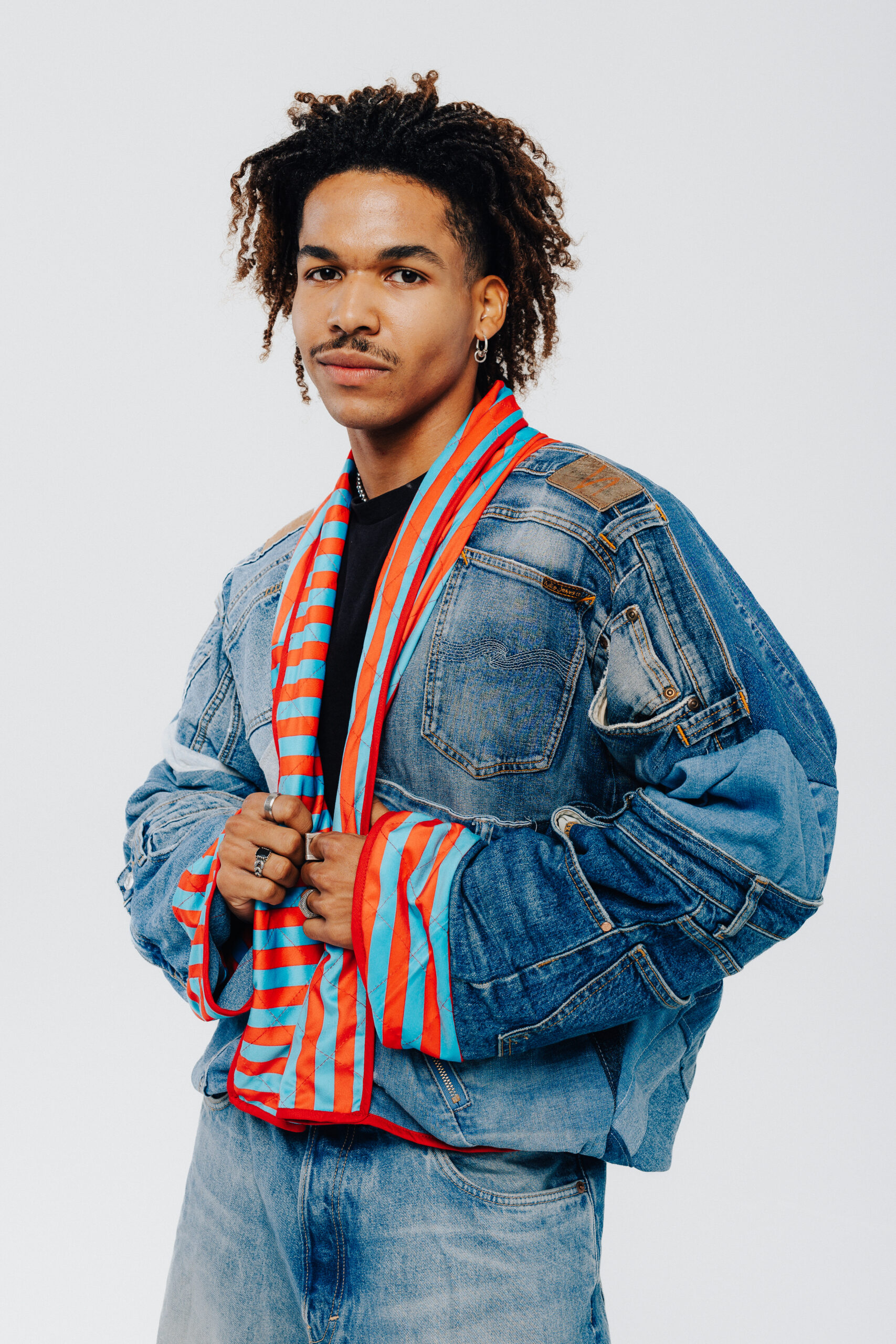 Kurtka dwustronna paseczki