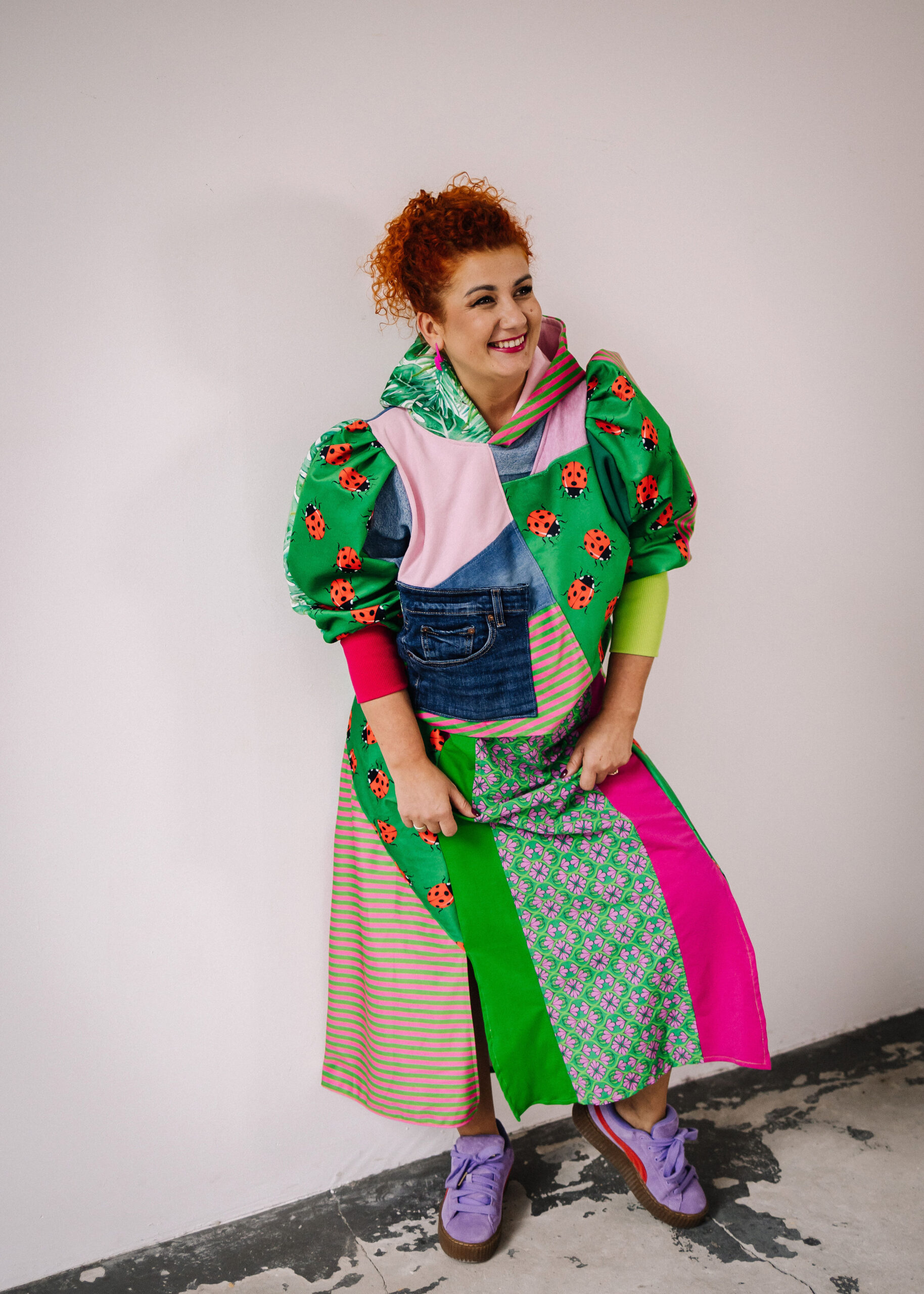 Spódnica niebieska biedronki